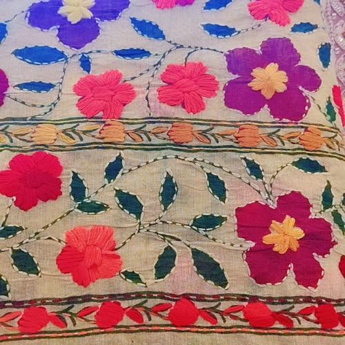 phulkari punjabi saree