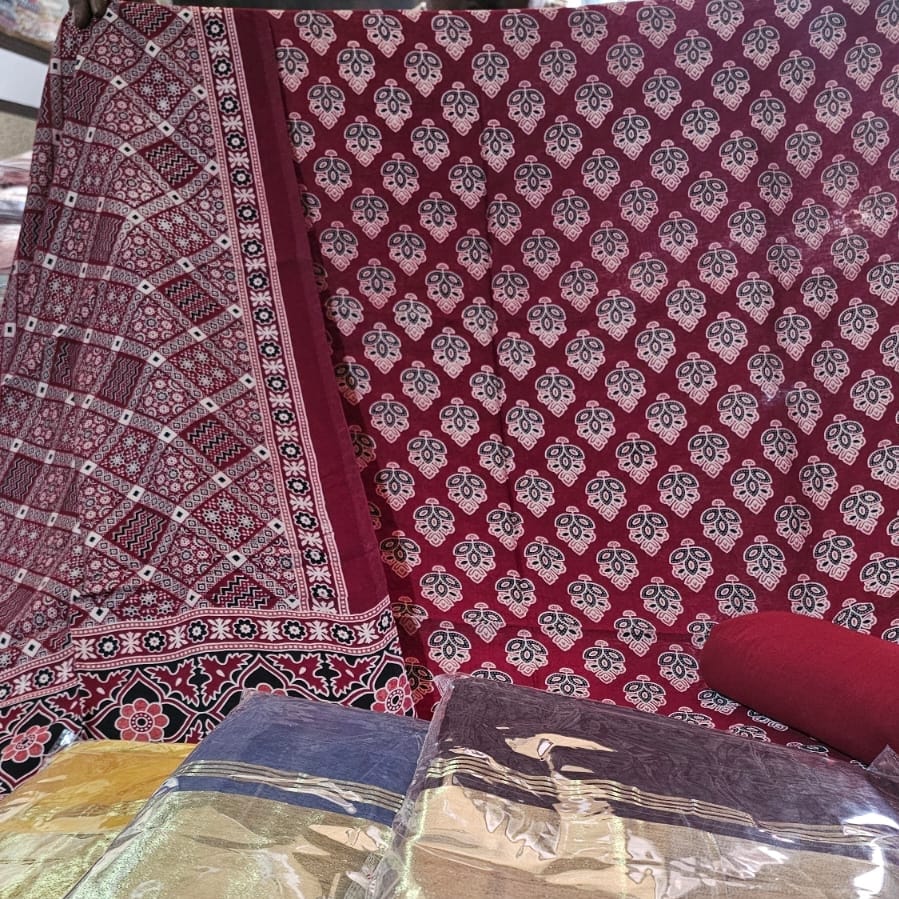 Gajji silk dress material