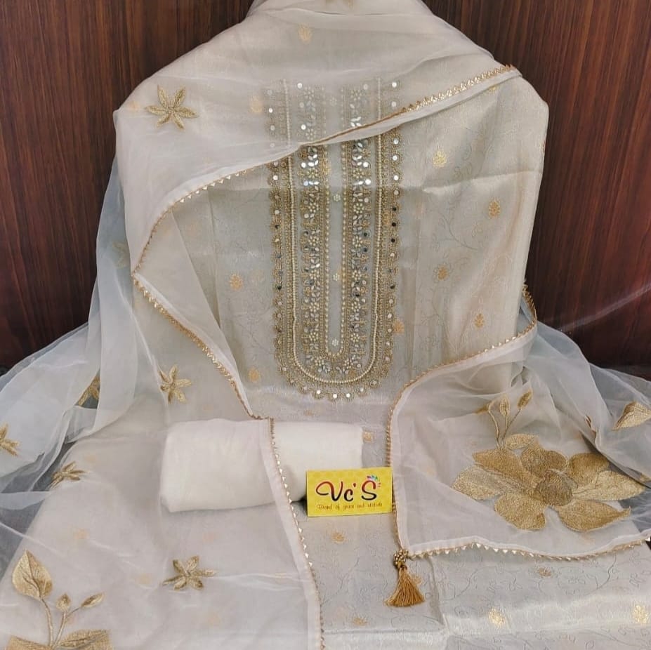 Crep silk dress material